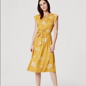 LOFT hydrangea flutter dress